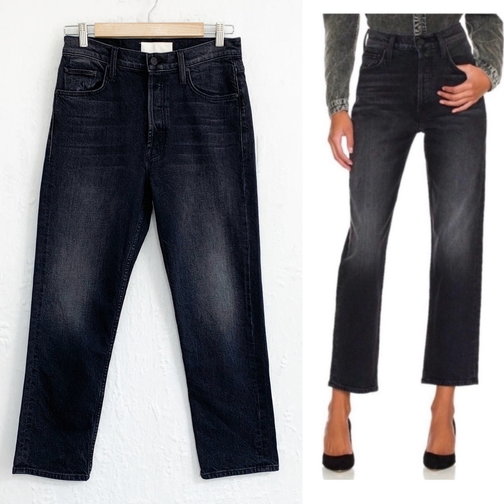 Mother Superior The Tomcat Straight Leg Crop Jeans in Lies Lies Lies Sz 29